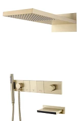 Душевой комплект Boheme Zodiac 132-2-G с изливом золото