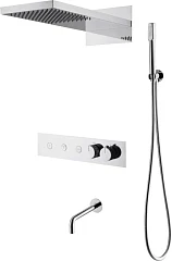 Душевой комплект Boheme Fusion 131-2-CR с термостатом и изливом хром