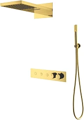 Душевой комплект Boheme Fusion 131-G с термостатом золото