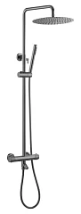 Душевая стойка Boheme Uno 468-T-SGM с термостатом и изливом графит глянец