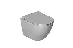 Подвесной унитаз Vincea Globo VT1-14TMG 36*53,5 с системой смыва Торнадо серый матовый с крышкой-сиденьем микролифт Slim