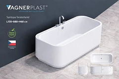 Акриловая ванна VagnerPlast SANTOPA 170*80 отдельностоящая