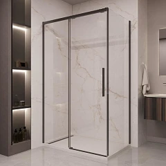 Душевой уголок Vincea Stella 130*100 профиль черный матовый без поддона