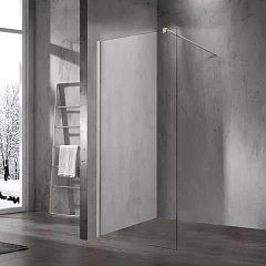 Душевая перегородка Vincea Walk-In 120*200 профиль брашированный никель без поддона