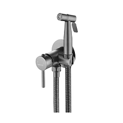 Гигиенический душ со смесителем Shevanik S147T, оружейная сталь