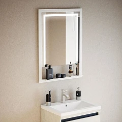 Зеркало Corozo Бруклин 65 с Led-подсветкой сенсорный выключатель белое