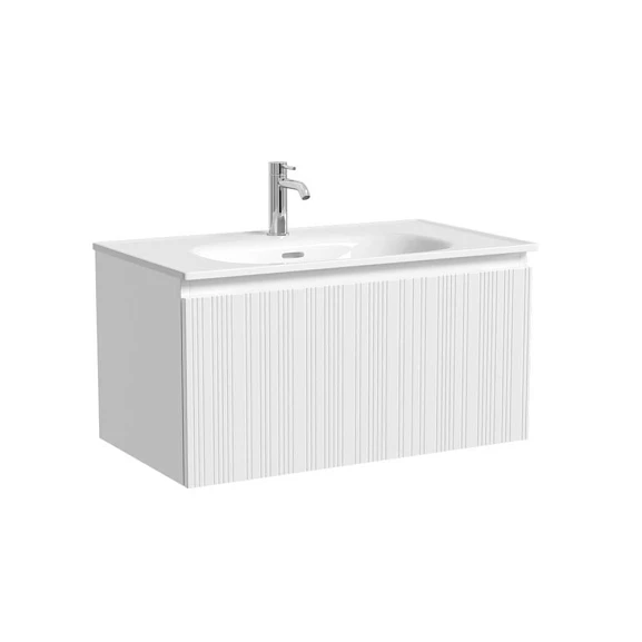 Тумба с раковиной Sancos Code 80 белая CN7005 рак