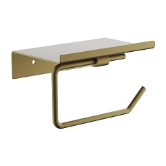 Держатель туалетной бумаги с полкой Belz B9001-5 брашированное золото