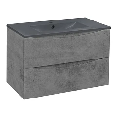 Тумба с раковиной Vincea Mia 75 бетон (раковина антрацит)