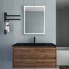 Комплект мебели Vincea Gio 100 дуб чарльстон (черная раковина)