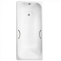 Чугунная ванна Delice Aurora 170х75 с отверстиями под ручки и антискользящим покрытием