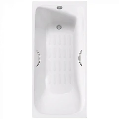 Чугунная ванна Delice Continental Plus 170х75 с отверстиями под ручки и антискользящим покрытием