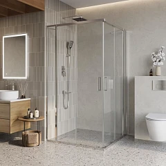 Душевой уголок BelBagno LUCE-A-22-80+25-C-Cr 105*105*195 без поддона