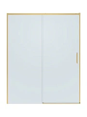 Душевая дверь в нишу Cezares Plane 160*195 профиль брашированное золото без поддона