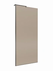 Душевая перегородка BelBagno Walk-in Uno 90*200 стекло бронзированное профиль оружейная сталь без поддона