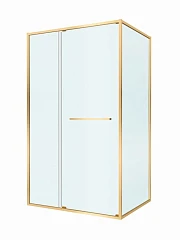 Душевой уголок Cezares Lux 120*90*195 профиль брашированное золото без поддона