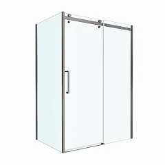 Душевой уголок BelBagno MARINO-2-AH-1-140/100-C-GM 140*100*195 профиль оружейная сталь без поддона