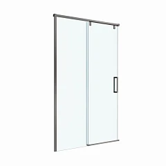 Душевая дверь в нишу BelBagno Soft Close 120*200 профиль оружейная сталь без поддона