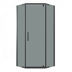 Душевое ограждение Niagara Eco NG-1010-14DT 100х100х190 черный профиль, стекло тонированное,1 место