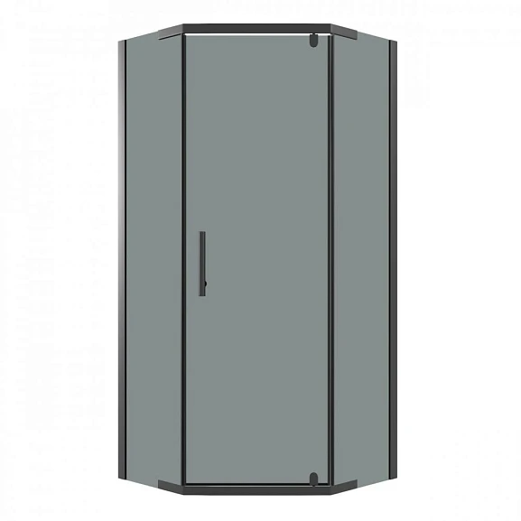 Душевое ограждение Niagara Eco NG-1010-14DT 100х100х190 черный профиль, стекло тонированное,1 место