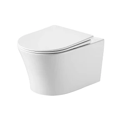 Унитаз подвесной Grossman Thin Rim GR-5604SQ 52х36х35.5, белый, микролифт, торнадо