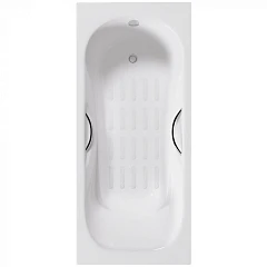 Чугунная ванна Delice Malibu 170х70 с отверстиями под ручки и антискользящим покрытием