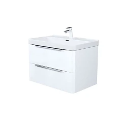 Тумба с раковиной Iddis Cloud X 80 белая глянцевая