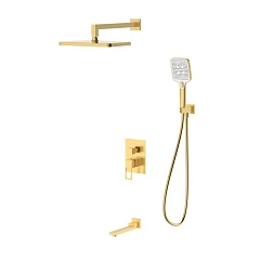 Душевой комплект DQ Dortmund DA1715607 с изливом матовое золото