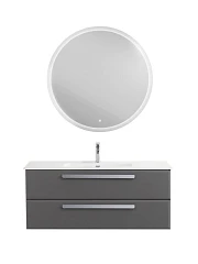 Комплект мебели Cezares Эко-Кер-Н/Eco-Cer-N 120 темно-серый матовый (раковина CZR-8095-120, ручки серые)