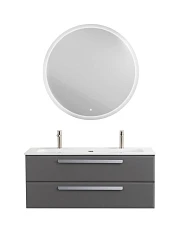 Комплект мебели Cezares Эко-Кер-Н/Eco-Cer-N 120 темно-серый матовый (раковина CZR-8073-120-1-2, ручки серые)