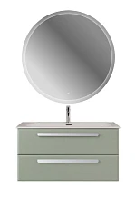 Комплект мебели Cezares Эко-Кер-Н/Eco-Cer-N 100 светло-зеленый матовый (раковина CZR-8073-100, ручки сатин)