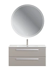 Комплект мебели Cezares Эко-Кер-Н/Eco-Cer-N 100 серо-бежевый матовый (раковина CZR-8095-100, ручки сатин)