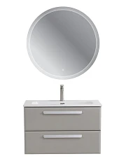 Комплект мебели Cezares Эко-Кер-Н/Eco-Cer-N 80 серо-бежевый матовый (раковина CZR-8073-80, ручки сатин)