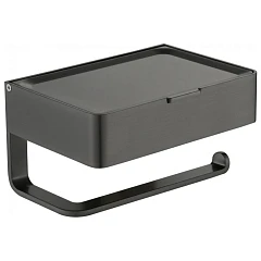 Держатель туалетной бумаги с полочкой Grocenberg AC0050BG графит