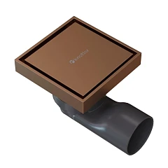 Душевой трап Knotlor Терра/Terra SDSS100RB с основой под плитку бронза