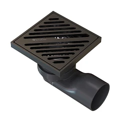 Душевой трап Knotlor Шторм/Storm SDSL100GM вороненая сталь