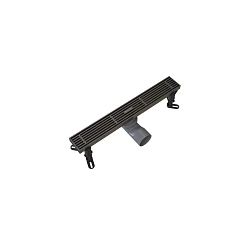 Душевой лоток Knotlor Шторм/Storm 40 вороненая сталь