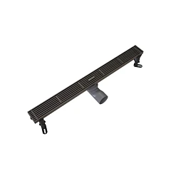 Душевой лоток Knotlor Шторм/Storm 60 вороненая сталь