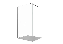 Душевая перегородка Aquatek Walk-in AQ.WI.140.1BL 140*200 с держателем L/R профиль черный матовый без поддона