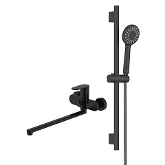 Душевая стойка Aquatek Ника AQ1833MB черная матовая (AQ1842MB+AQ2017MB)