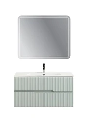 Комплект мебели Cezares Дуэт-Н/Duet-N 100 зеленый жемчужный (раковина CZR-8095-100)