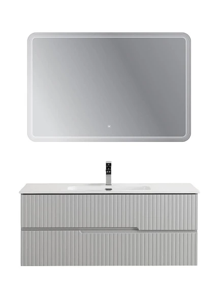 Комплект мебели Cezares Дуэт-Н/Duet-N 120 серый жемчужный (раковина CZR-8095-120)