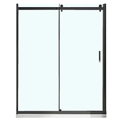 Душевая дверь Azario Берн DRO AZ-733-150-BM-CL 150х195 прозрачное стекло 6 мм, цвет профиля матовый черный без поддона