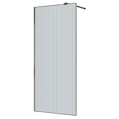 Душевая перегородка Azario Валк-ин AZ-271-100-MGR-CRF 100х195 рифленое стекло 8 мм, цвет профиля матовый графит без поддона