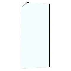 Душевая перегородка Azario Валк-ин AZ-251-100-MB-CL 100х195 прозрачное стекло 8 мм, цвет профиля матовый черный без поддона