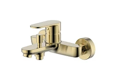 Смеситель Aquatek Ника AQ1840BG для ванны и душа шлифованное золото