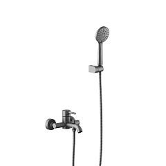 Смеситель Aquatek Европа AQ1349BGM для ванны и душа с душевым набором оружейная сталь