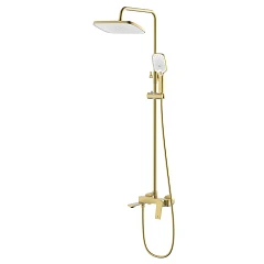 Душевая стойка Azario Lursy/Ларси AZ-K2349MG с изливом золото матовое