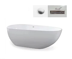 Акриловая ванна Ceruttispa Мими/MiMi 150х75 белая, со сливом-переливом