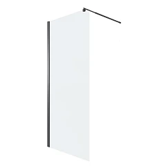 Душевая перегородка Niagara Eco NG-551-80BLACK 80х190 стекло прозрачное 6 мм, цвет профиля черный без поддона